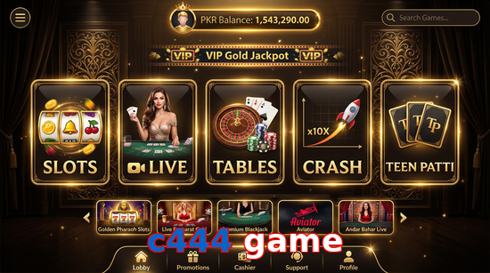 Main screen of C444 Game casino page for PK players