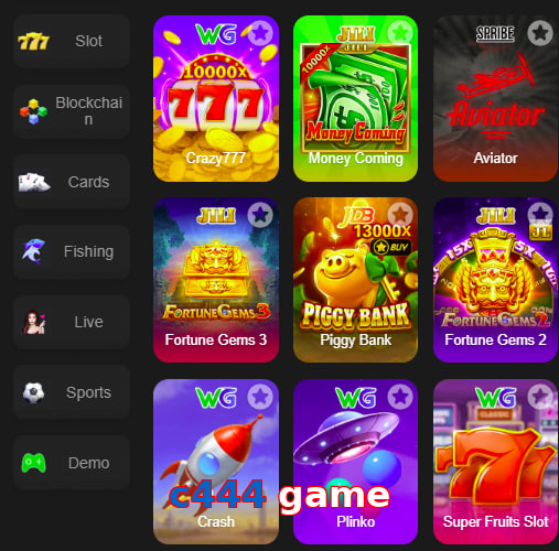 Main screen of C444 Game game page for PK players